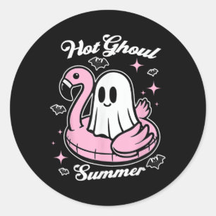 Adesivo Verão Quente Ghoul Flamingo Fantasma Summerween