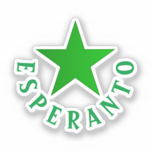 Adesivo Verda Stelo (Estrela Esperanto)