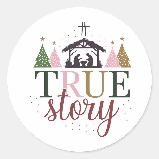 Adesivo Verdadeira Bíblia de Natal da História (Frente)