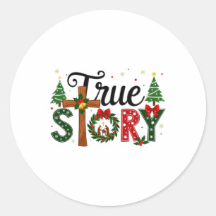 Adesivo Verdadeira História Natal Natividade Cena Jesus Cr