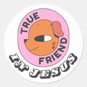 Adesivo Verdadeiro Amigo em Jesus Sticker/Fé/Cristão