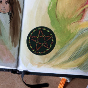Adesivo Verdadeiro Bruxo Pentágono Nature Wicca