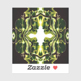 Adesivo Verdant Abstract Green Gold Black White Fluid Art