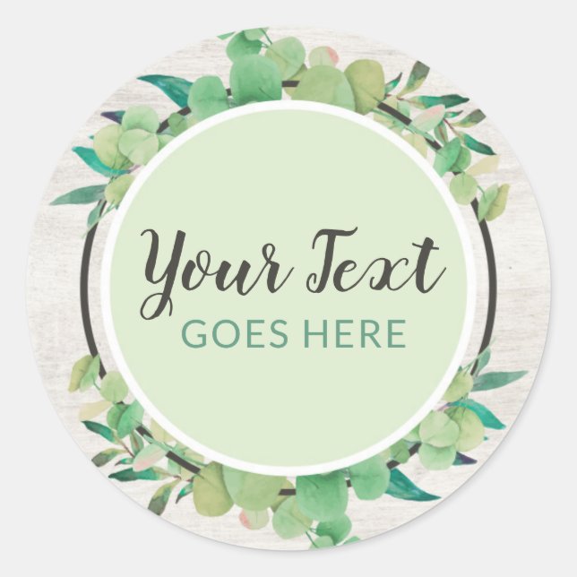 Adesivo Verde Botânico Eucalyptus & Rustic Wood Eco (Frente)