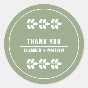 Adesivo Verde Casamento de Branches Brancos