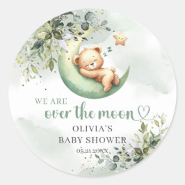 Adesivo Verde com cor de água neutra do gênero sobre a lua