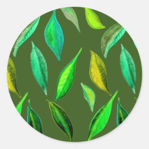 Adesivo Verde Deixa aquarela ambiental