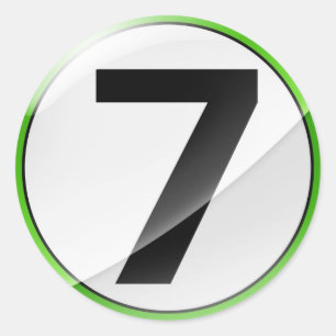 Adesivo Verde do número 7
