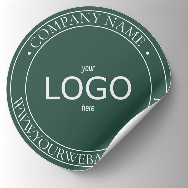 Adesivo Verde e branco mínimos do LOGO (Criador carregado)
