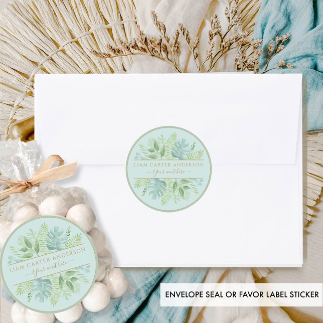 Adesivo Verde Elegante e Clássica Azul-Cria Verde Clássica (Criador carregado)