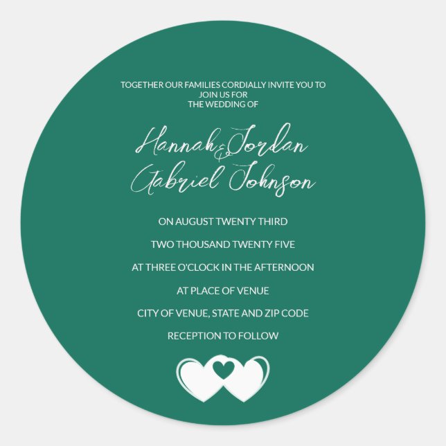 Adesivo Verde Esmeralda Personalizado (Frente)