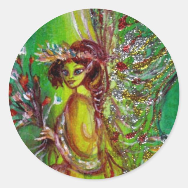 Adesivo VERDE FAIRY, ouro amarelo vermelho (Frente)