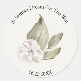 Adesivo Verde-Flor-Rosa Aestetico Deixa Pastel Suave