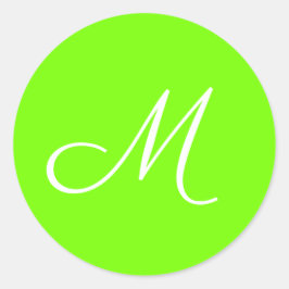 Adesivo verde fluorescente - monograma