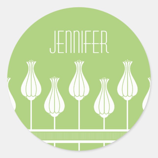 Adesivo Verde limão Art Deco (Frente)