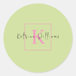 Adesivo Verde limão de logotipo de marca profissional Mono