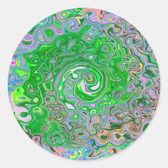 Adesivo Verde limão de triquete e espiral retrorreflectora (Frente)