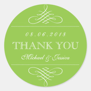 Adesivo Verde limão Roda Pinheiros de Casamento de Enfeit