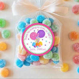 Adesivo Verde limão rosa, doce Compro, favor de aniversári