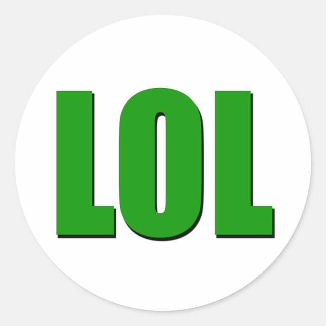 Adesivo verde LOL (Frente)