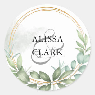 Adesivo Verde Moderno E Foco De Envelope Dourado