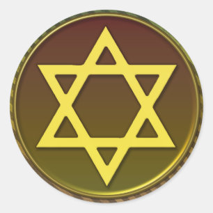 Adesivo Verde-oliva, Bar-de-risca-castanha Mitzvah Sticker