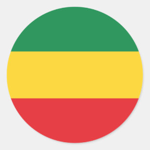 Adesivo Verde, ouro (amarelo) e bandeira das cores