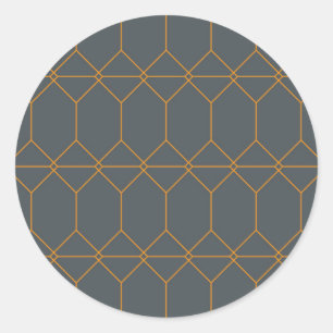 Adesivo Verde, ouro, ilustração simples, retro, elegante