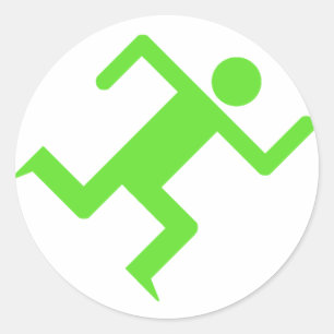 Adesivo Verde Running do homem