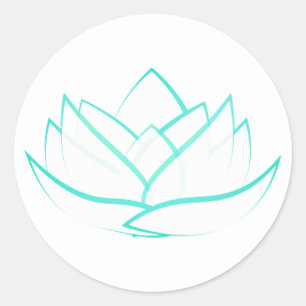 Adesivo verde simples da Flor de Lotus