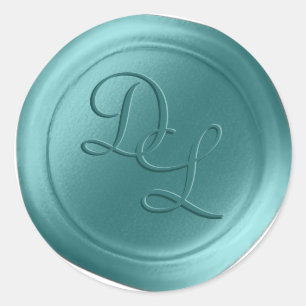 Adesivo Verde Teal 2 - Letra Monograma Cera SStickers