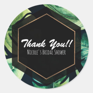 Adesivo Verde-Tropical Deixa Preto Casamento Elegante Pret