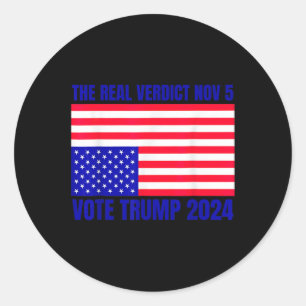 Adesivo Verdict Real 5 Nov Trump 2024 Sinal invertido Dis