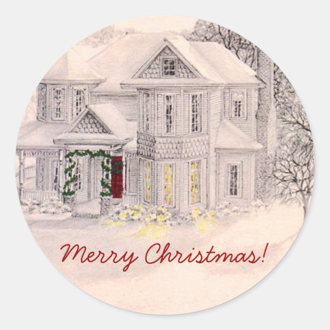 Adesivo Vereador de Holiday Victorian House Sticker (Frente)