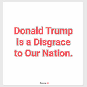 Adesivo Vergonha Nacional Trump Hankamer Artjunkhaus Comic