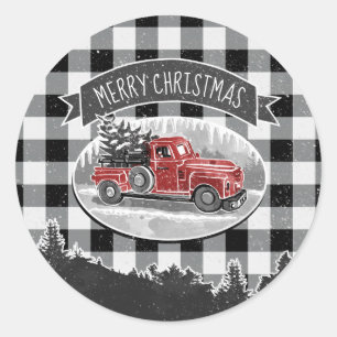 Adesivo Verificação branca do búfalo do preto do caminh