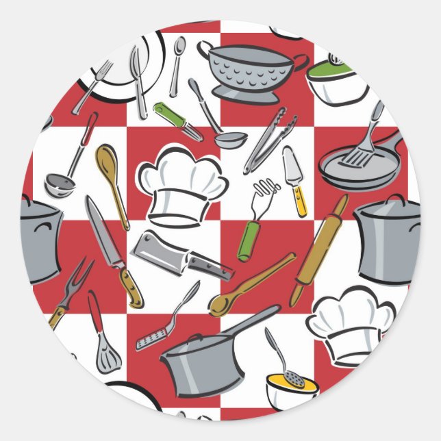 Adesivo Verificação de Ferramentas de Cozinha (Frente)