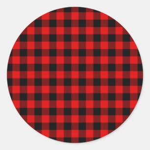 Adesivo Verificação de Lumberjack de Búfalo Preto Verme