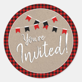 Adesivo Verificação de Lumberjack Vermelho e Negro Você é 