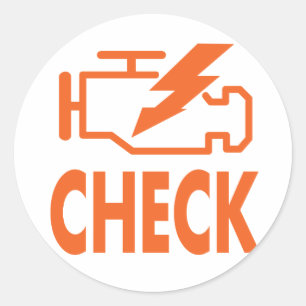 Adesivo Verifique o motor