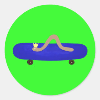 Adesivo Verme bonito num skate
