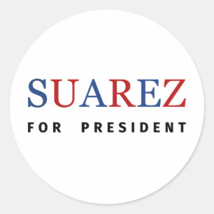 Adesivo Vermelho Azul Moderno Francis Suarez para Presiden
