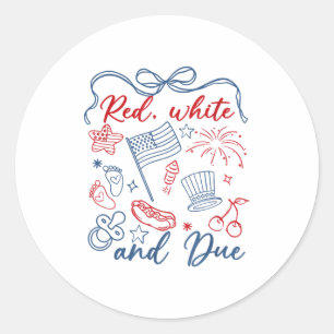 Adesivo Vermelho Branco E Devido 4 De Julho Gravidez Verão