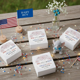 Adesivo Vermelho, Branco e Devido! chá de fraldas De 4 De