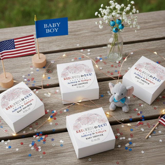 Adesivo Vermelho, Branco e Devido! chá de fraldas De 4 De  (Criador carregado)