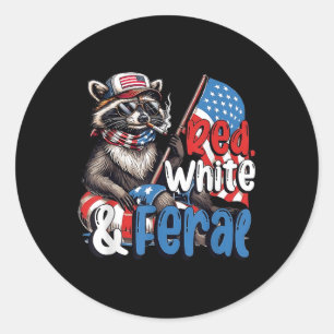 Adesivo Vermelho Branco E Feral Patriótico 4 De Julho Dive