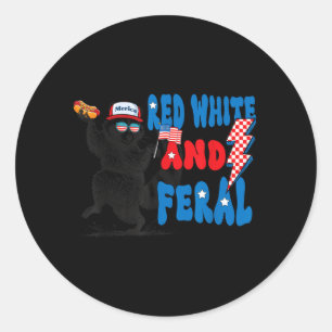 Adesivo Vermelho Branco E Feroz Mas Livre Patriótico Orgul