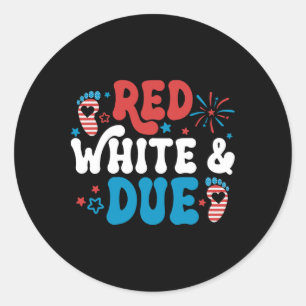 Adesivo Vermelho Branco E Vencimento 4 De Julho Anunciante