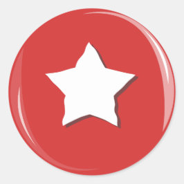 Adesivo Vermelho branco grande e afaste