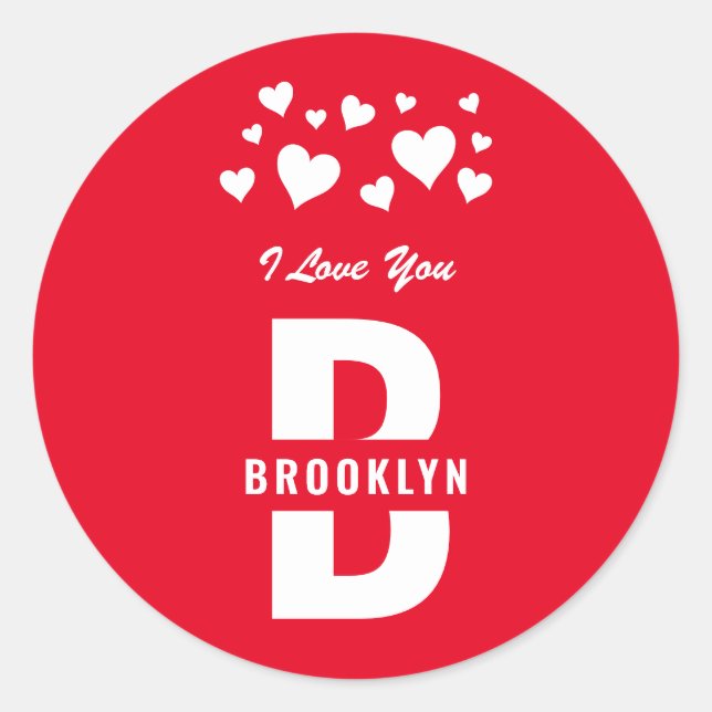 Adesivo Vermelho Branco Hipster Monograma Feliz Dia dos Na (Frente)